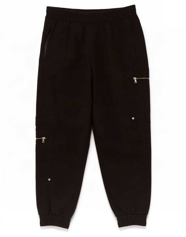 Pantaloni cargo da donna Zara Crop Joggers grandi W30 L26 neri