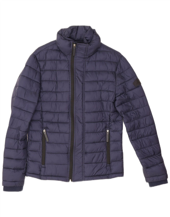 Giacca imbottita da uomo Superdry UK 36 Small nylon blu navy