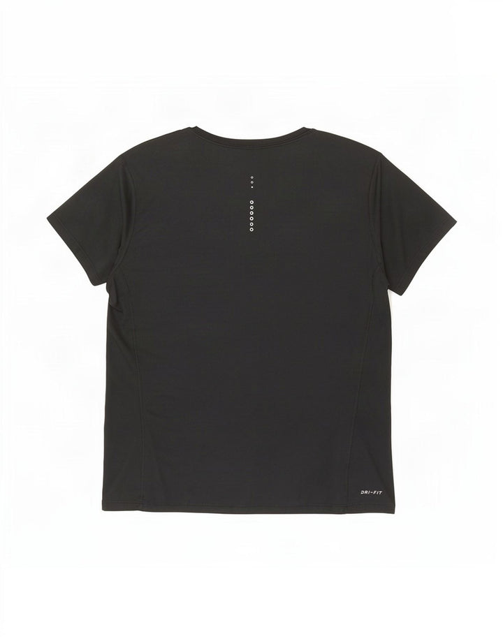 T-shirt Nike Dri Fit da donna Top UK 14 Large Nero Poliestere