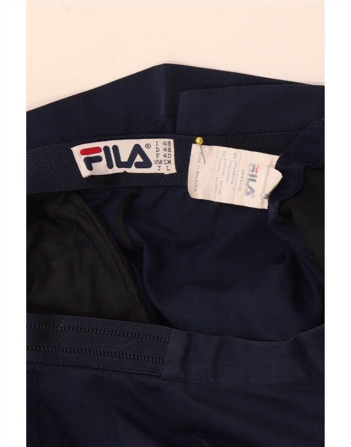 Pantaloncini chino con pegging da uomo Fila IT 48 Medium W32 poliestere blu navy