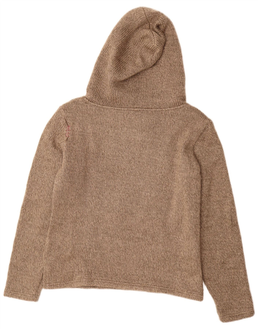 Maglione vintage da uomo con cappuccio taglia 40 in acrilico beige medio