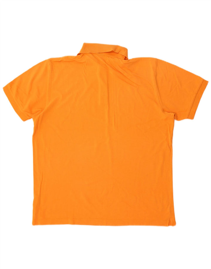 Polo da uomo Hugo Boss grande in cotone arancione
