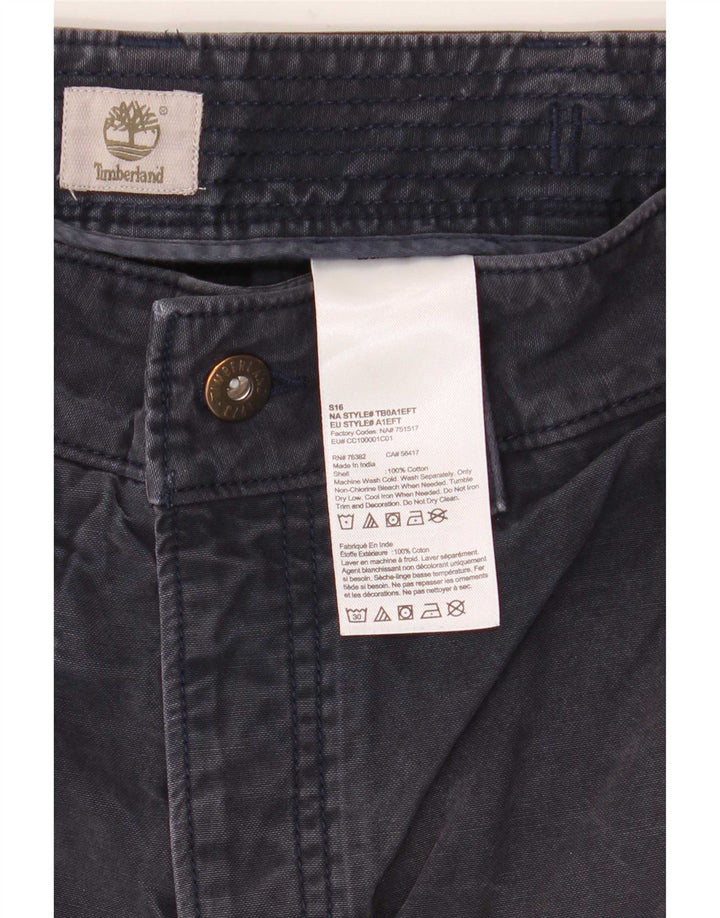 Pantaloncini cargo da uomo Timberland W32 medio cotone blu navy