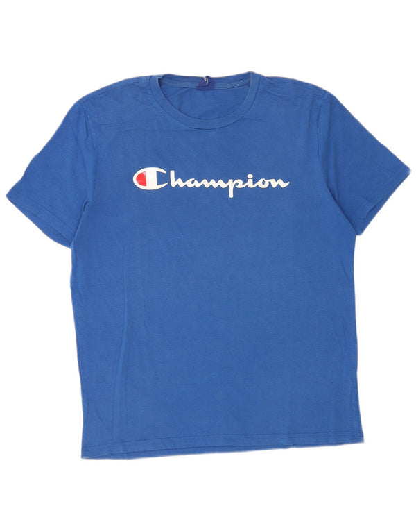 T-shirt grafica da uomo Champion Top grande blu