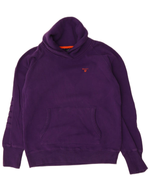 GANT Felpa da donna con collo a scialle, maglione UK 14, cotone viola medio