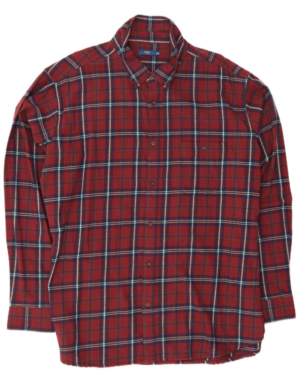 Camicia in flanella da uomo di Cotton Traders 3XL scozzese rosso