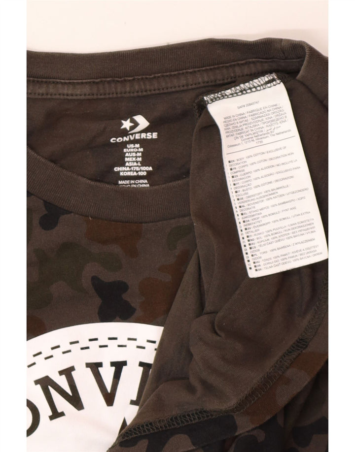 CONVERSE T-shirt grafica da uomo Top grigio medio mimetico