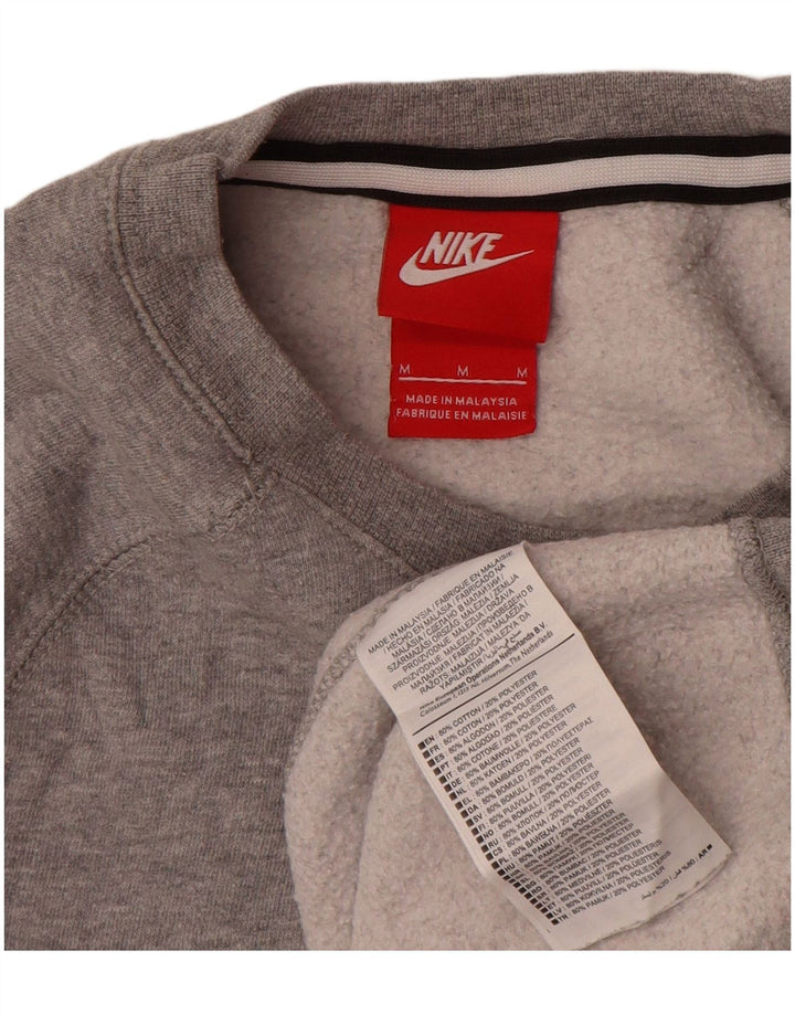 Felpa grafica da uomo Nike Felpa in cotone chiazzato grigio medio