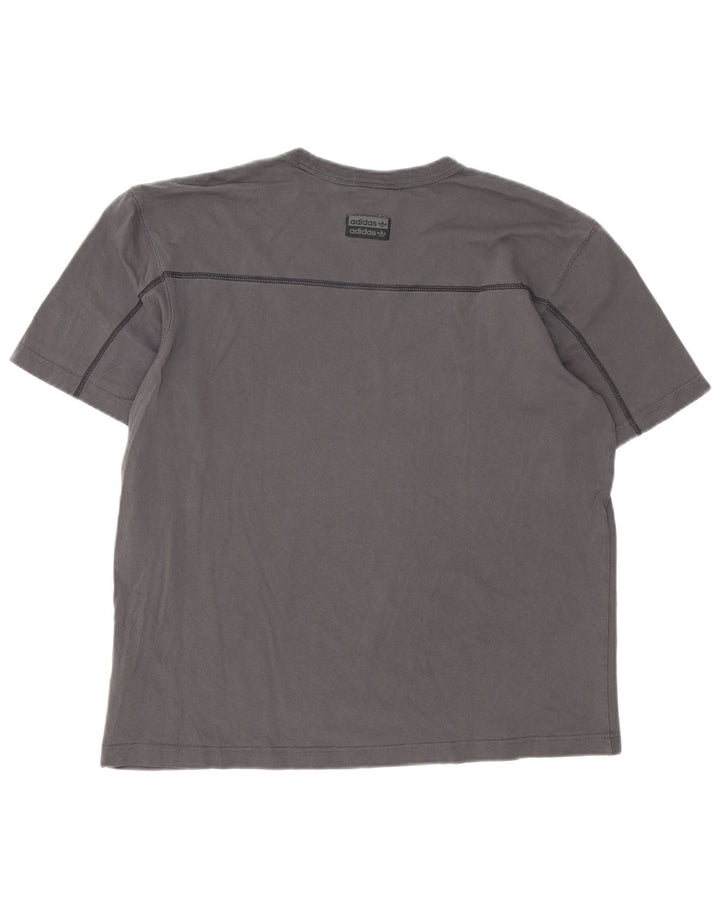 T-shirt Adidas da uomo Top Large in cotone grigio