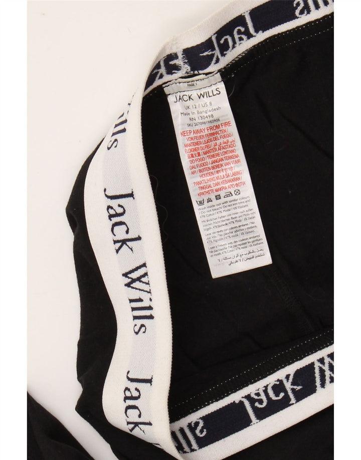 JACK WILLS Leggings grafici da donna UK 12 Cotone color block medio nero