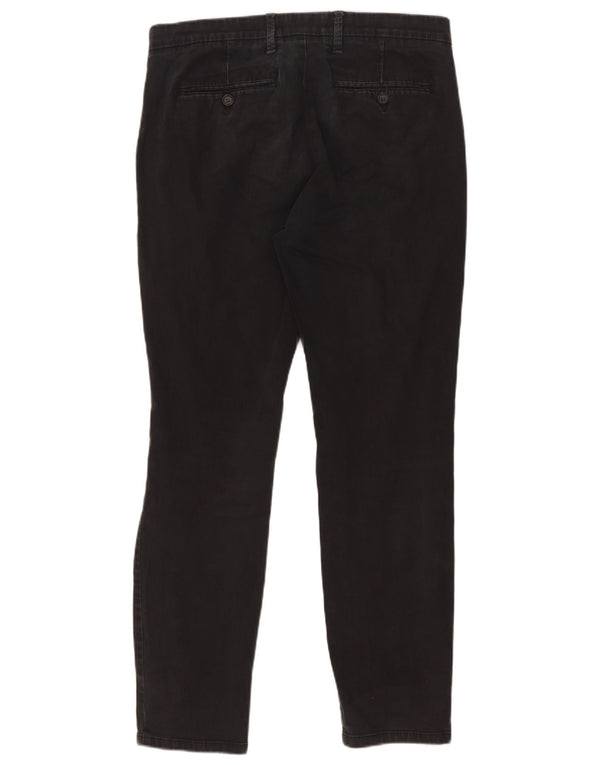 Pantaloni chino slim fit da uomo Marks & Spencer W32 L31 cotone nero
