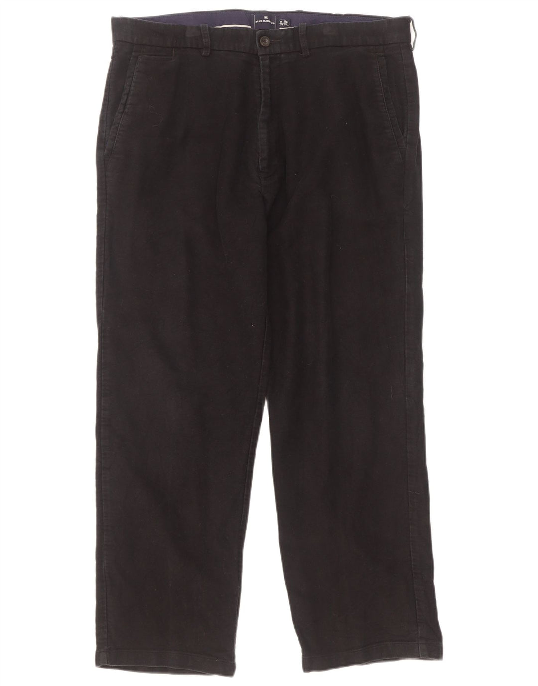 Pantaloni chino dritti Marks & Spencer da uomo blu Harbour W36 L29 neri