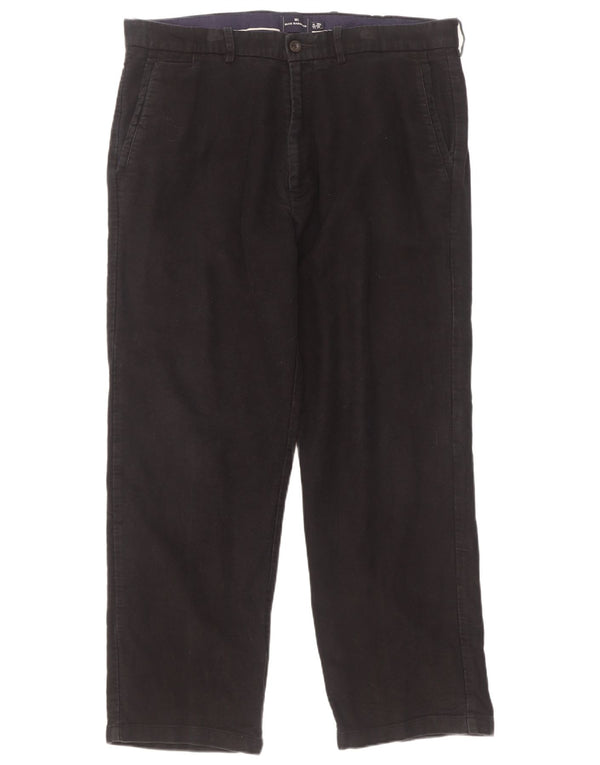 Pantaloni chino dritti Marks & Spencer da uomo blu Harbour W36 L29 neri