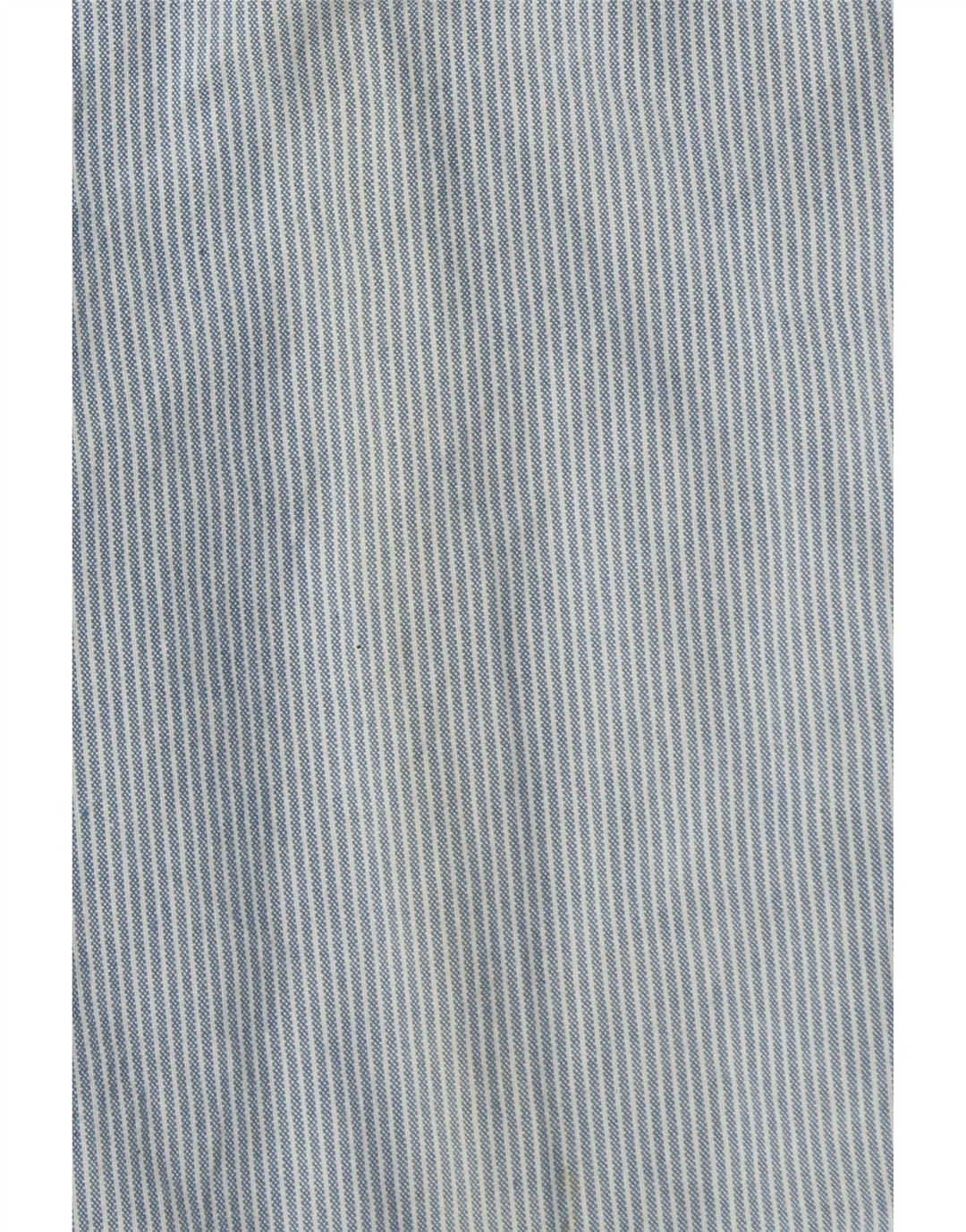 Pantaloni da Abito Dritti Uomo FAY IT 48 Medio W32 L31 Cotone Gessato Blu