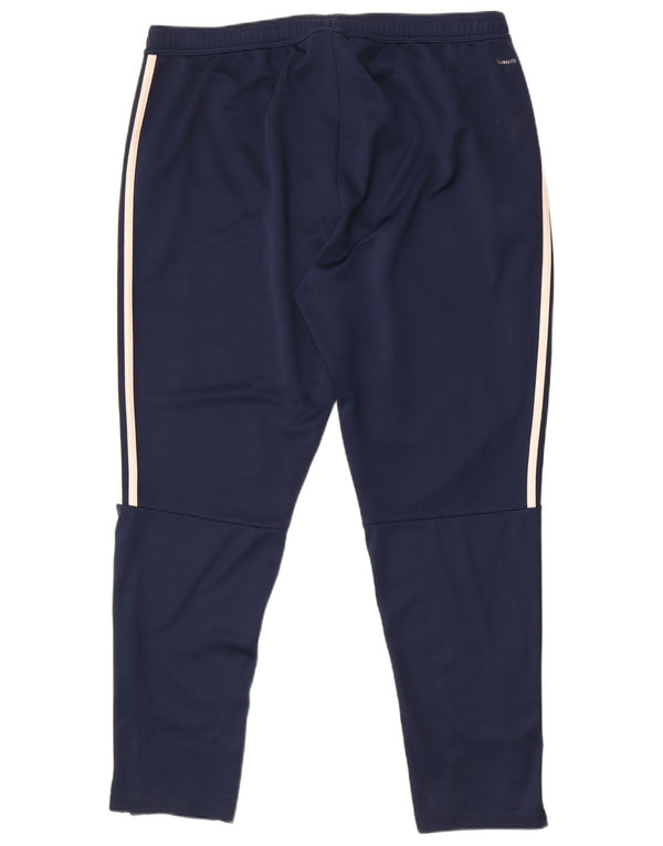 Pantaloni da tuta Adidas Climalite da uomo 2XL poliestere blu navy