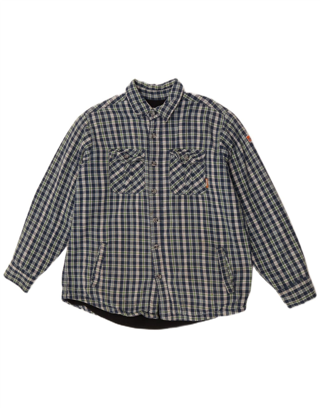Black Jack Camicia da uomo in flanella da boscaiolo, grande cotone a quadri blu
