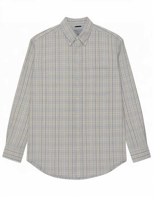 Camicia da uomo Nautica XL in cotone a quadri blu