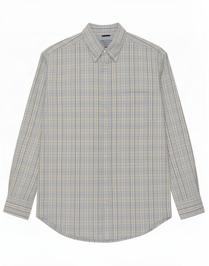 Camicia da uomo Nautica XL in cotone a quadri blu
