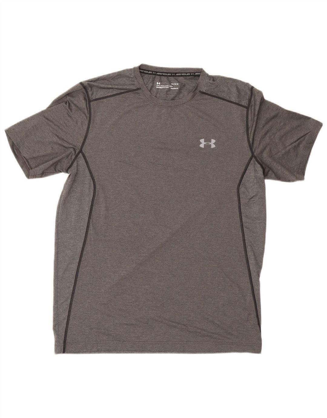 T-shirt da uomo Under Armour Top grande sportivo in poliestere grigio