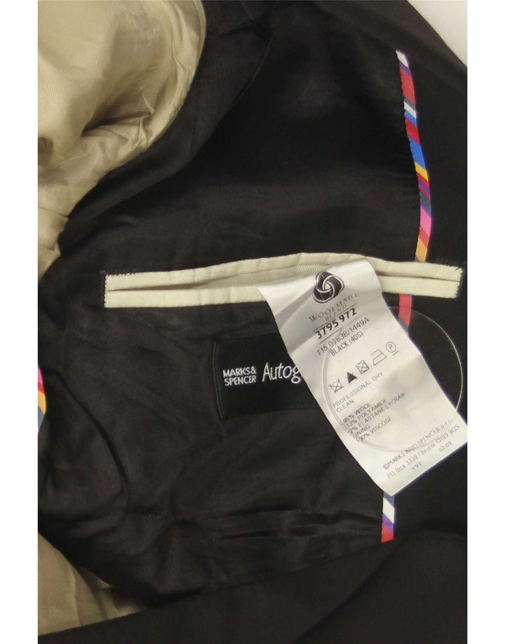 Giacca blazer a 2 bottoni Autograph da uomo Marks & Spencer UK 38 media nera