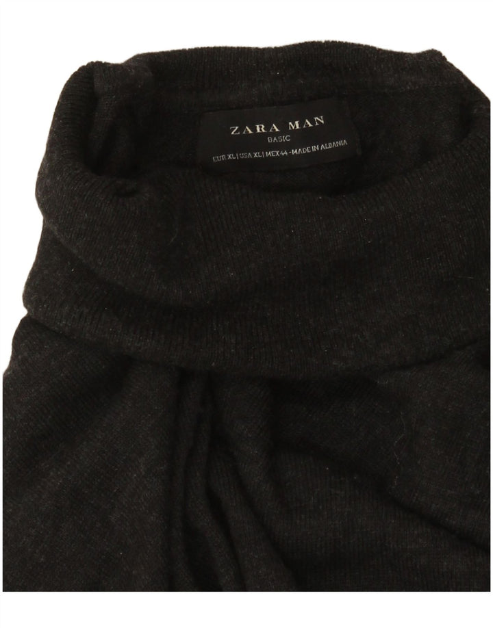 Maglione maglione collo alto da uomo Zara XL nero