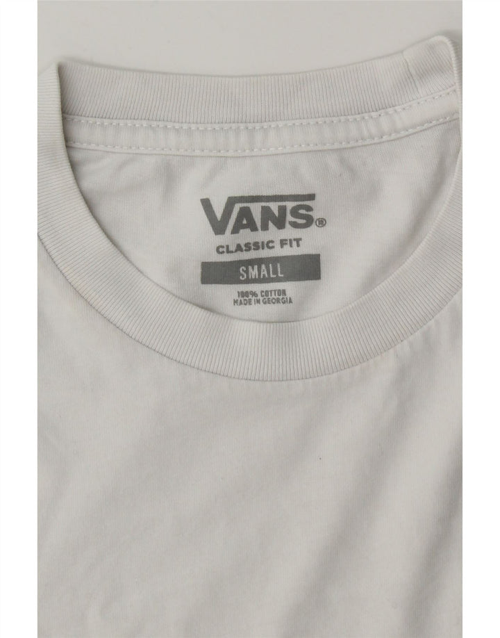 T-shirt da donna dalla vestibilità classica VANS, taglia UK 10, piccola, in cotone bianco