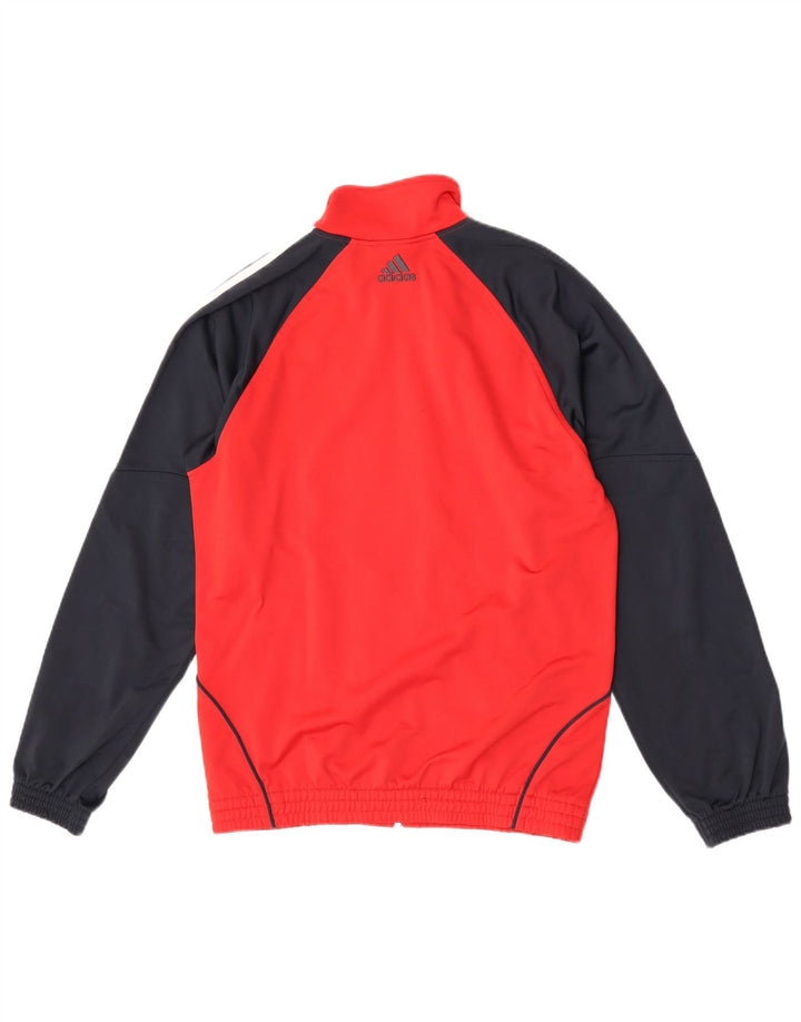 Giacca da tuta da uomo Adidas UK 34/36 Small Poliestere color block rosso