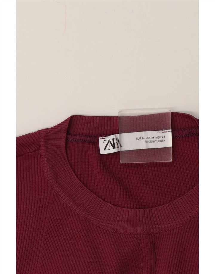 Canotta Zara da donna UK 12 Borgogna medio