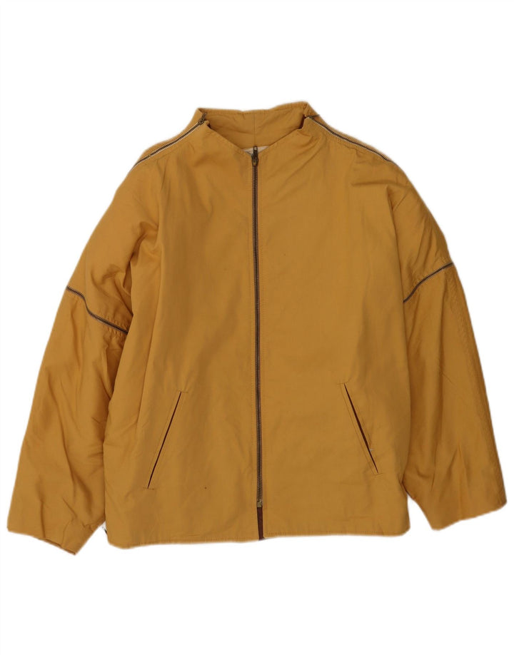 Bomber vintage da donna IT 42 in cotone giallo medio