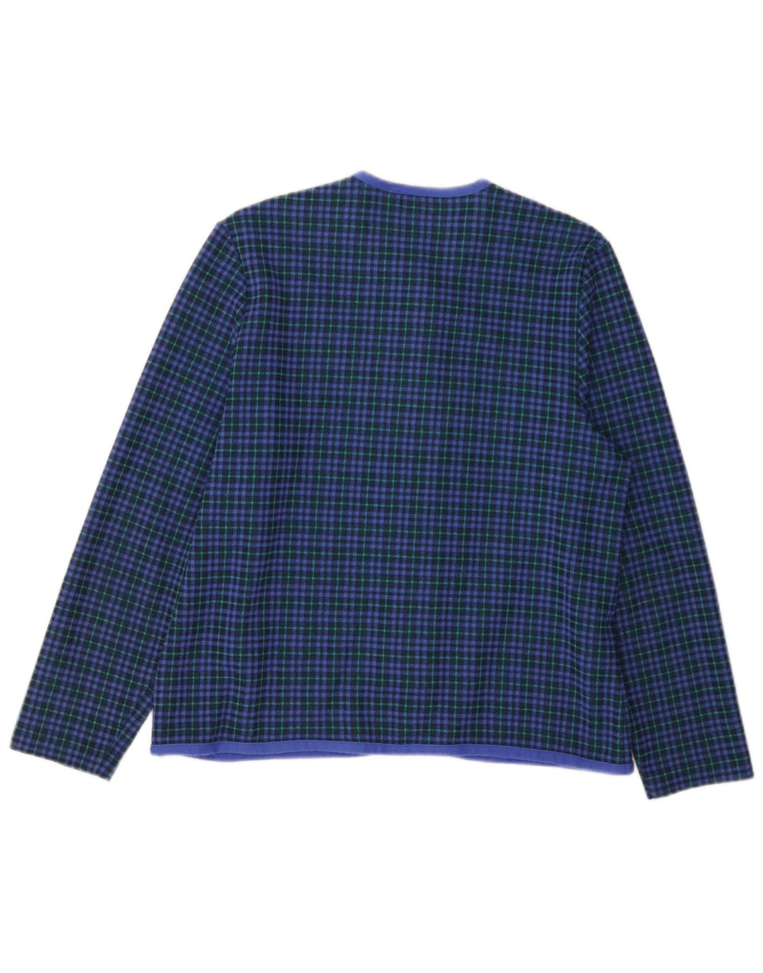 RICHARD STUMP Giacca blazer a 5 bottoni da donna UK 16 grande quadretto blu