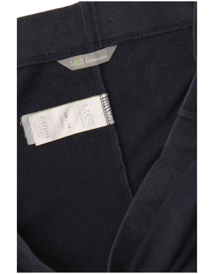 Pantaloni da tuta da donna MARKS & SPENCER UK 14 Large in cotone blu navy