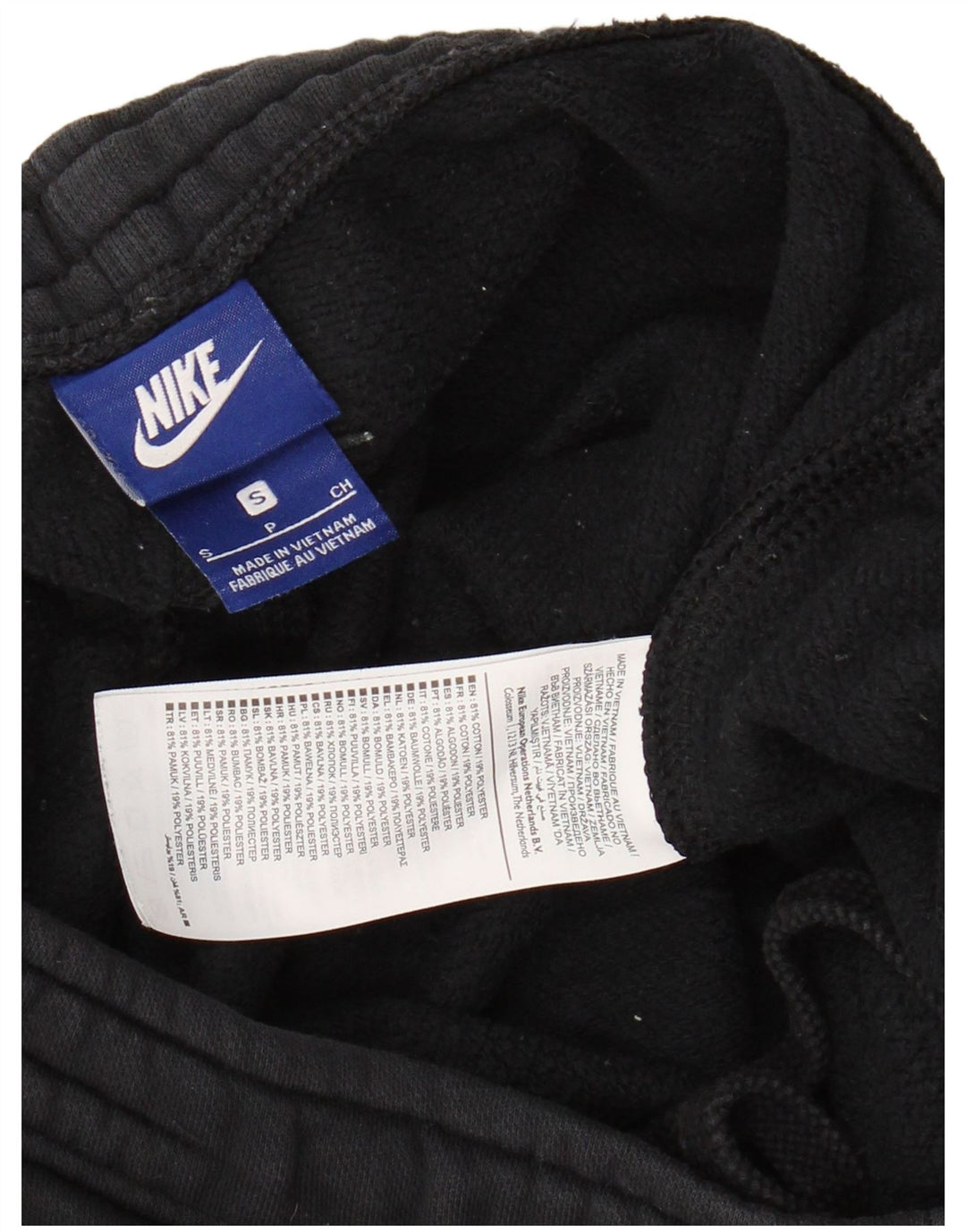 NIKE Pantaloni da tuta da uomo Joggers piccoli in cotone nero