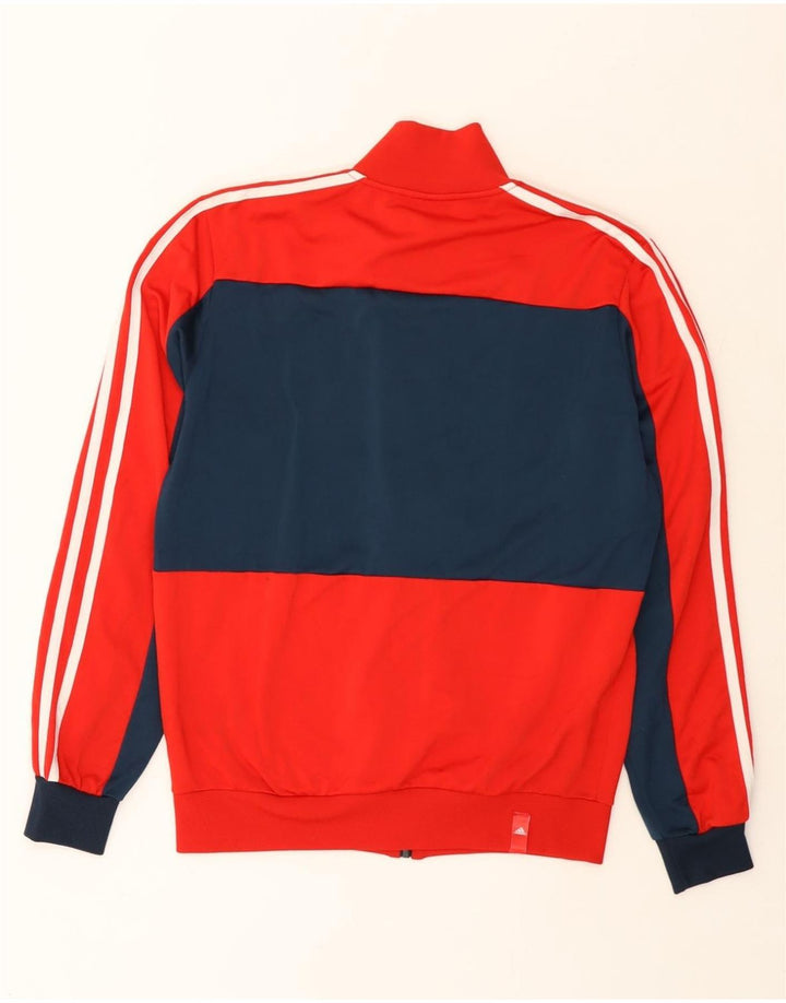 Giacca da tuta da uomo ADIDAS UK 38/40 Poliestere color block rosso medio