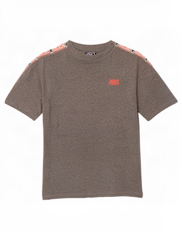 Asics Womens Graphic T-Shirt Top UK 18 XL Grey Flecked Cotton