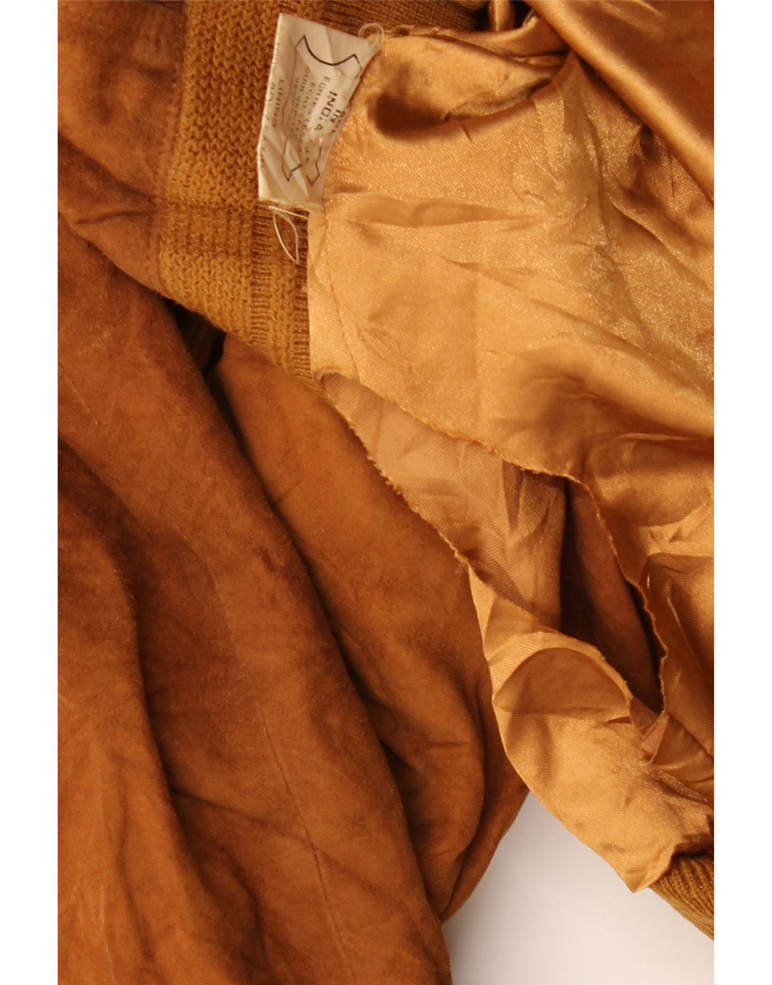 Giubbotto bomber in pelle scamosciata vintage da uomo EU 56 3XL in pelle marrone