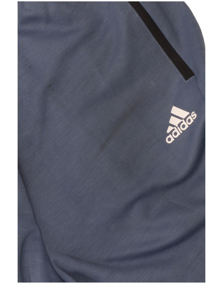Pantaloni della tuta da ragazzo Adidas 15-16 anni in poliestere color block blu