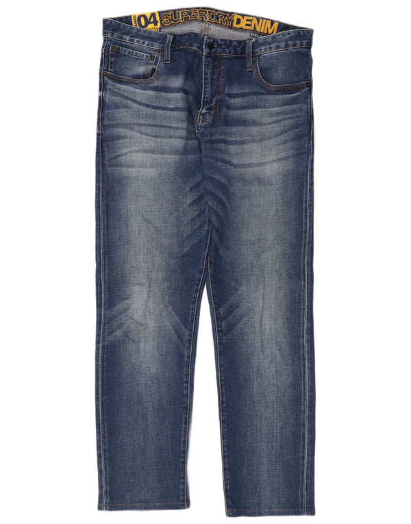 Jeans dritti da uomo Superdry W34 L30 cotone blu