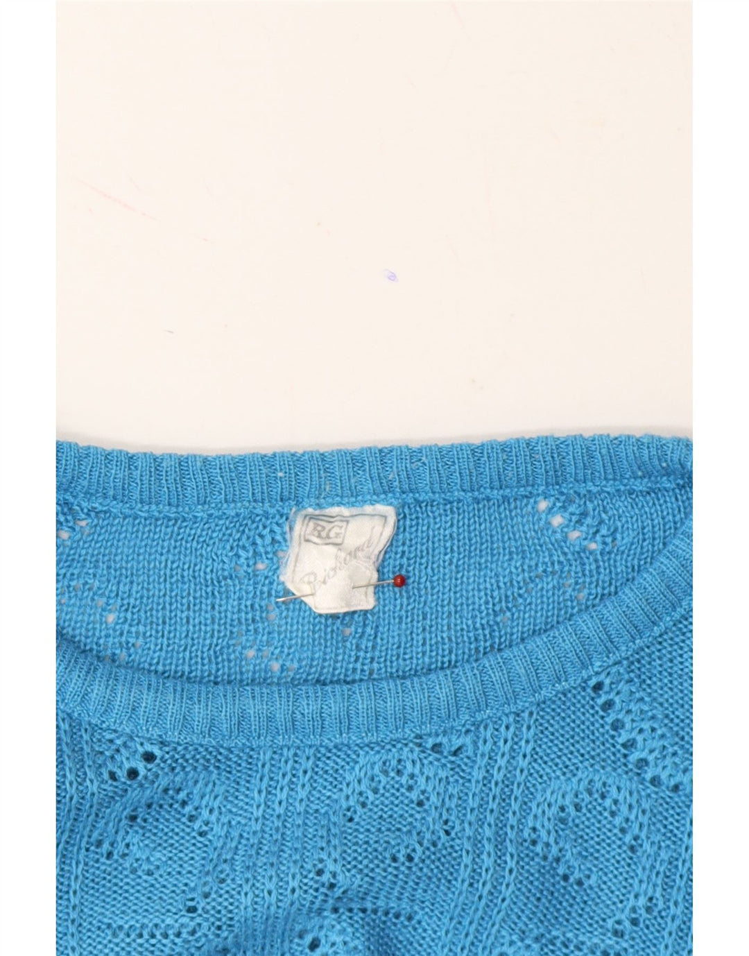 VINTAGE Womens Crew Neck Jumper Sweater UK 16 Large Blue Vintage Vintage and Second-Hand Vintage from Messina Hembry 