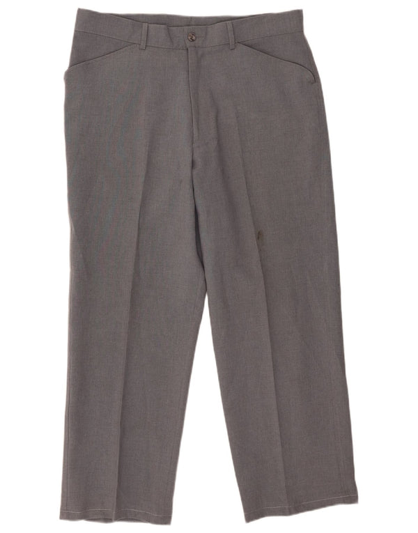 Pantaloni casual dritti da uomo Farah W34 L27 poliestere grigio