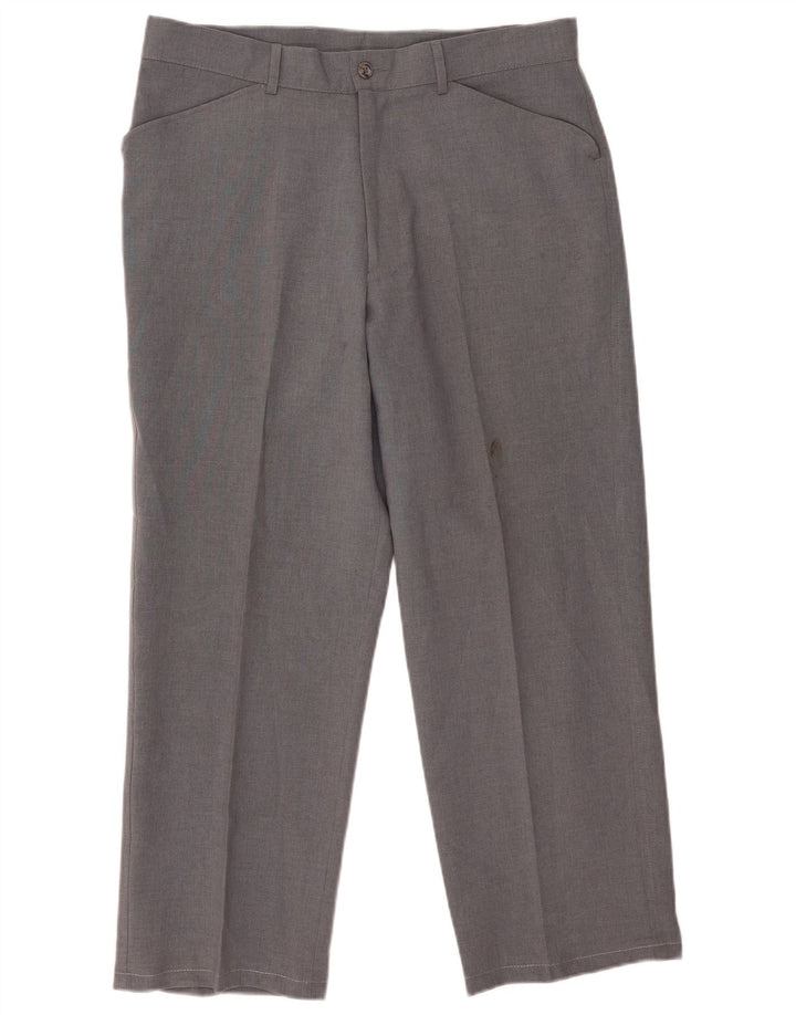 Pantaloni casual dritti da uomo Farah W34 L27 poliestere grigio