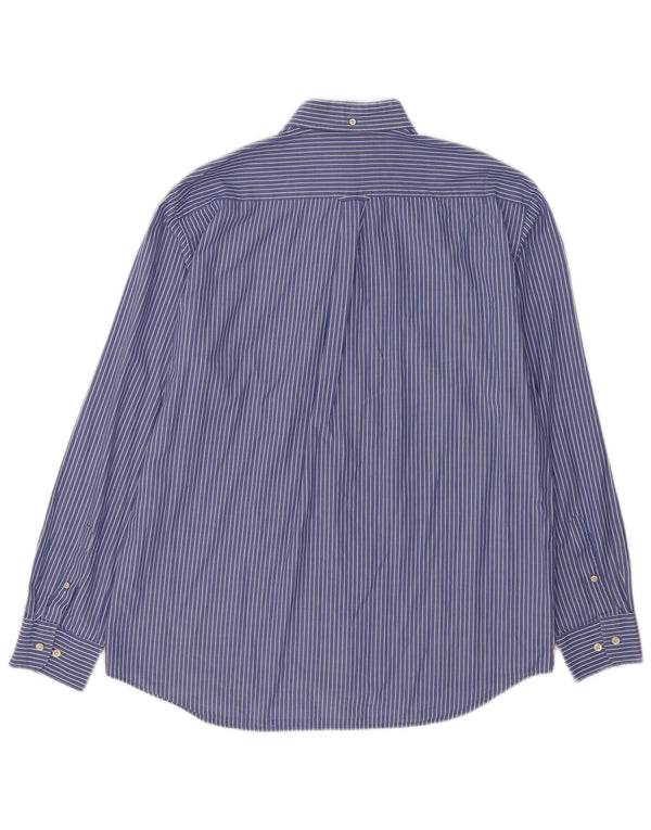 Gant Camicia da uomo vestibilità regolare taglia 43/44 17 1/2 XL Cotone gessato blu