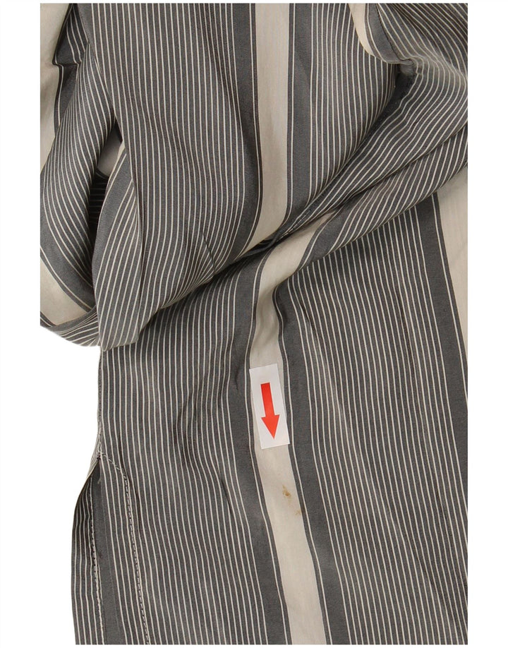 Abito camicia pullover a maniche lunghe da donna Valentino IT 52 2XL Grigio a righe