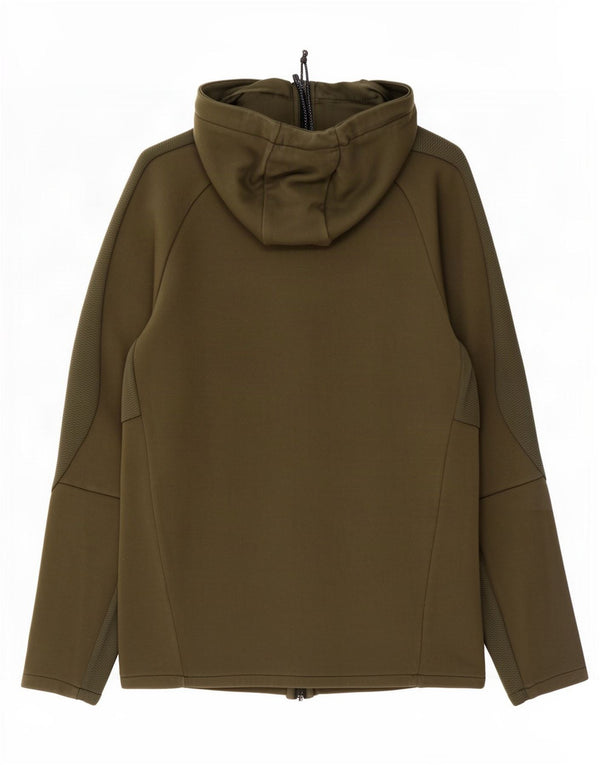 Felpa con cappuccio e zip da donna Puma UK 14 cotone kaki medio
