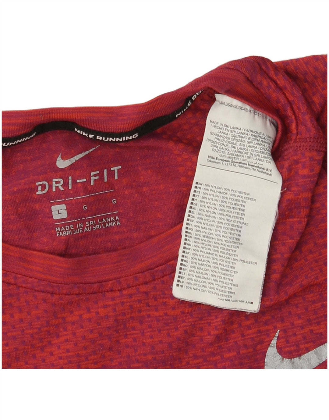 T-shirt Nike Dri Fit da uomo, grande, in nylon rosso