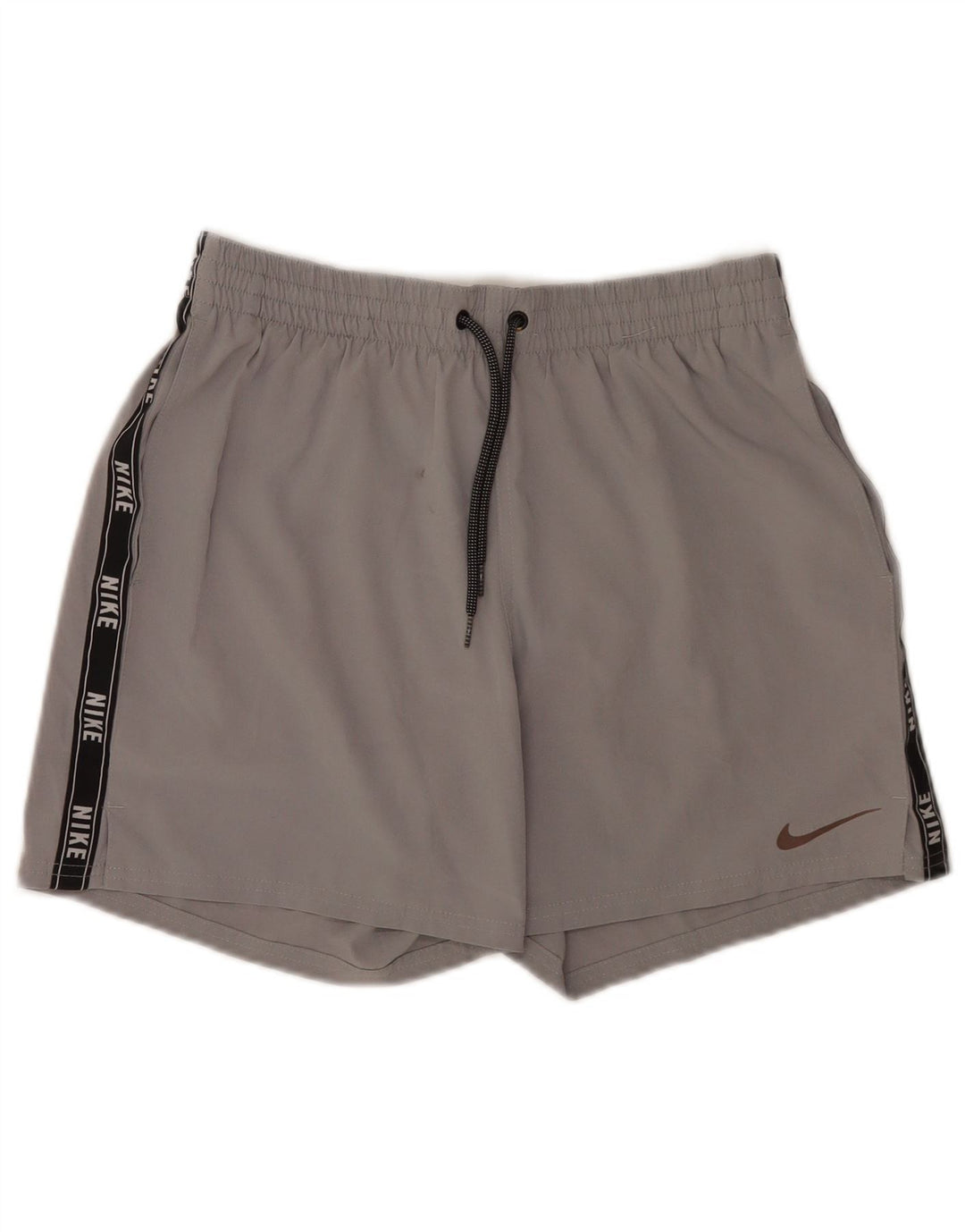 Pantaloncini sportivi grafici Nike da uomo in poliestere color block grigio medio