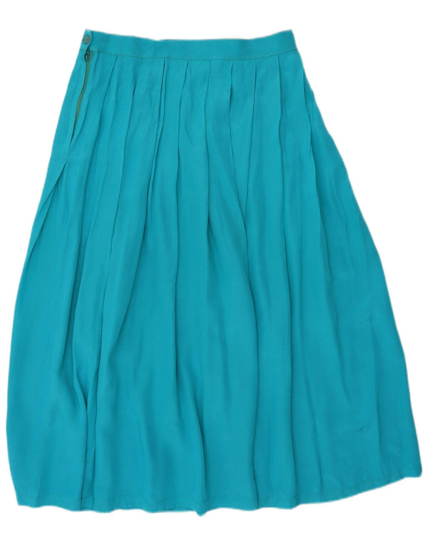 Gonna Plissettata a Vita Alta Donna Stefanel IT 46 Large W28 Viscosa Turchese
