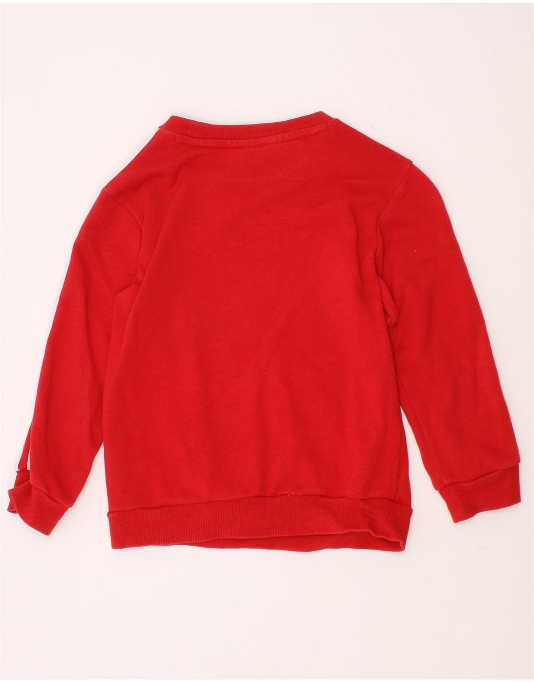 Felpa Adidas Bambina Maglione 3-4 Anni Cotone Rosso