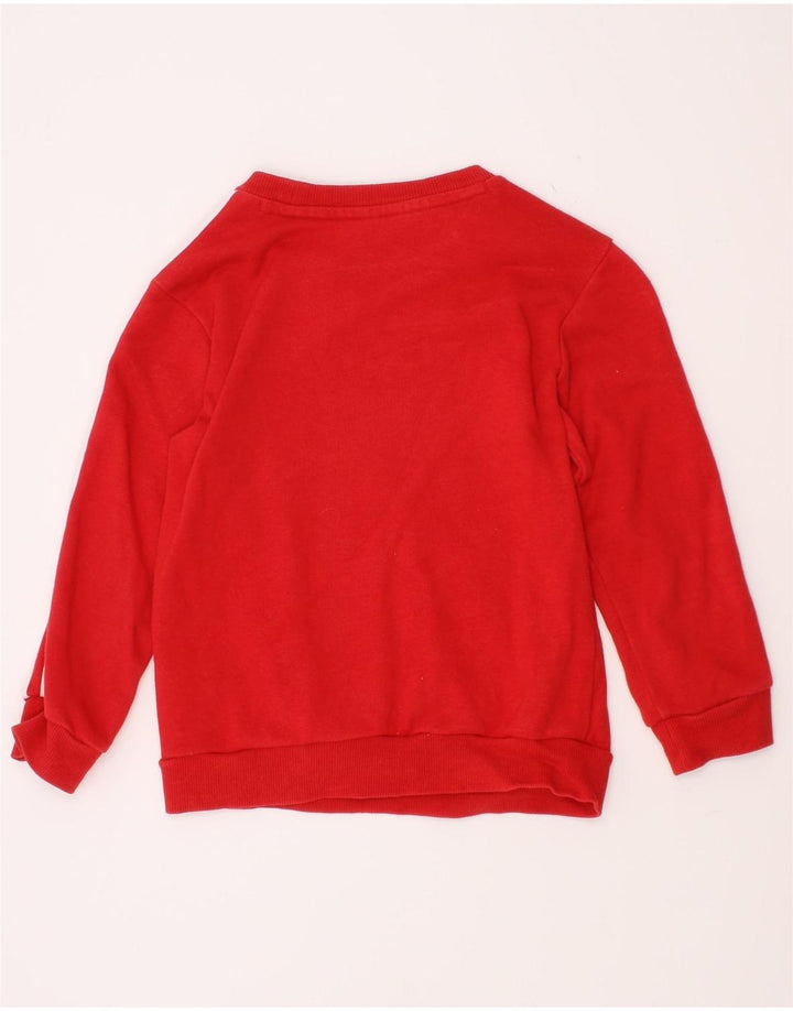 Felpa Adidas Bambina Maglione 3-4 Anni Cotone Rosso