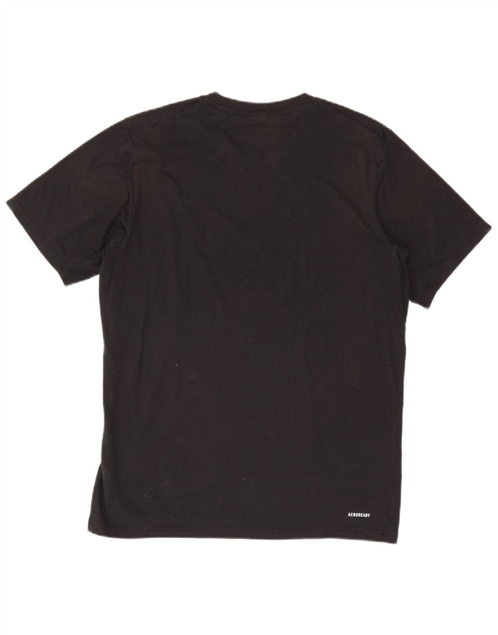 Maglietta Adidas Aeroready da uomo, grande, in poliestere nero