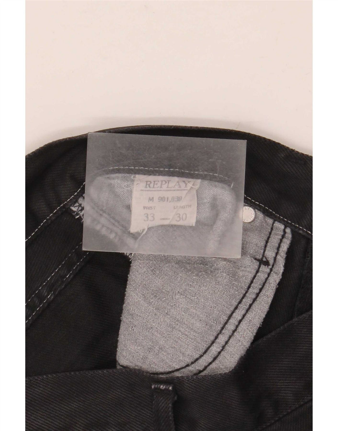 Jeans dritti da uomo Replay W33 L30 neri